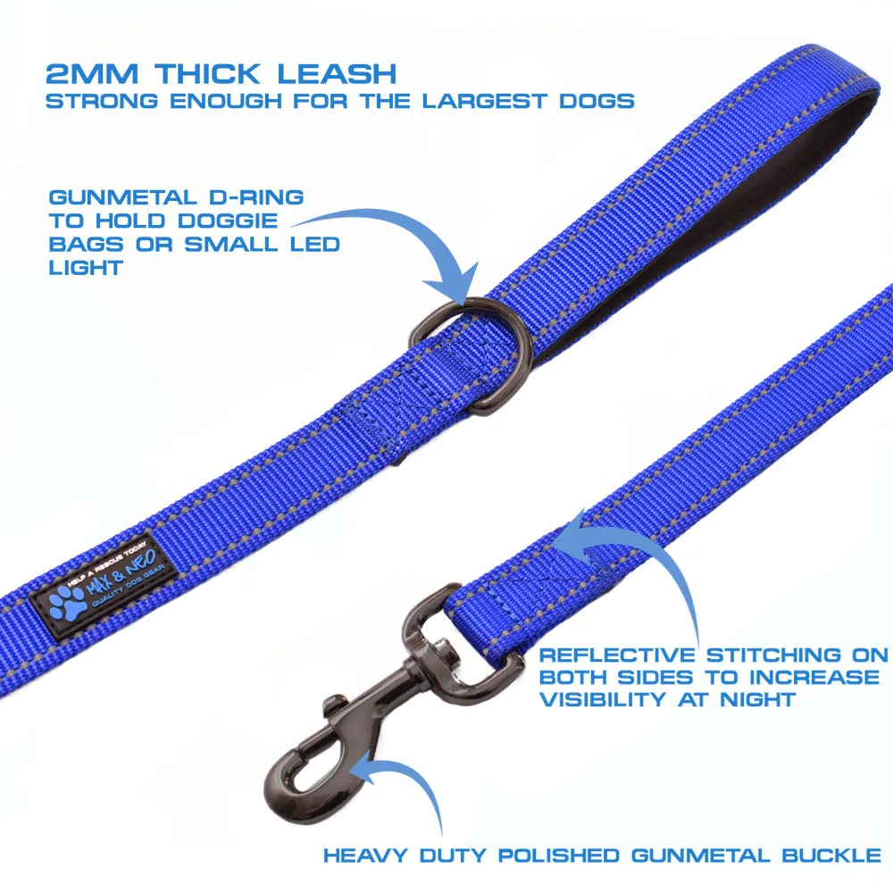 6 FT x 1" Wide Nylon Reflective Dog Leash
