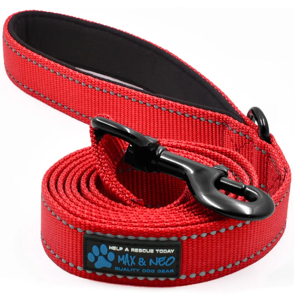 6 FT x 1" Wide Nylon Reflective Dog Leash
