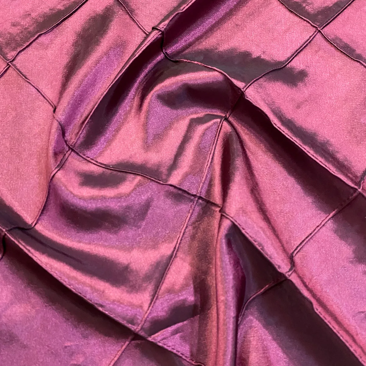 68pcs - 4" Pintuck Taffeta Table Napkin 18"x18" Square - Eggplant 006