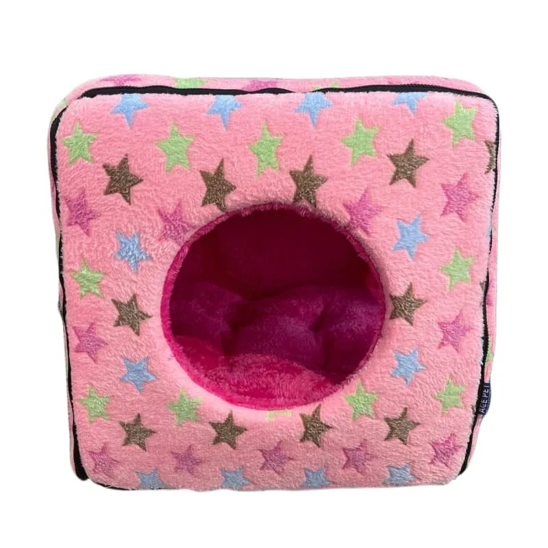 ACE PET Loving Star Pink Furry Cosy Dog Bed
