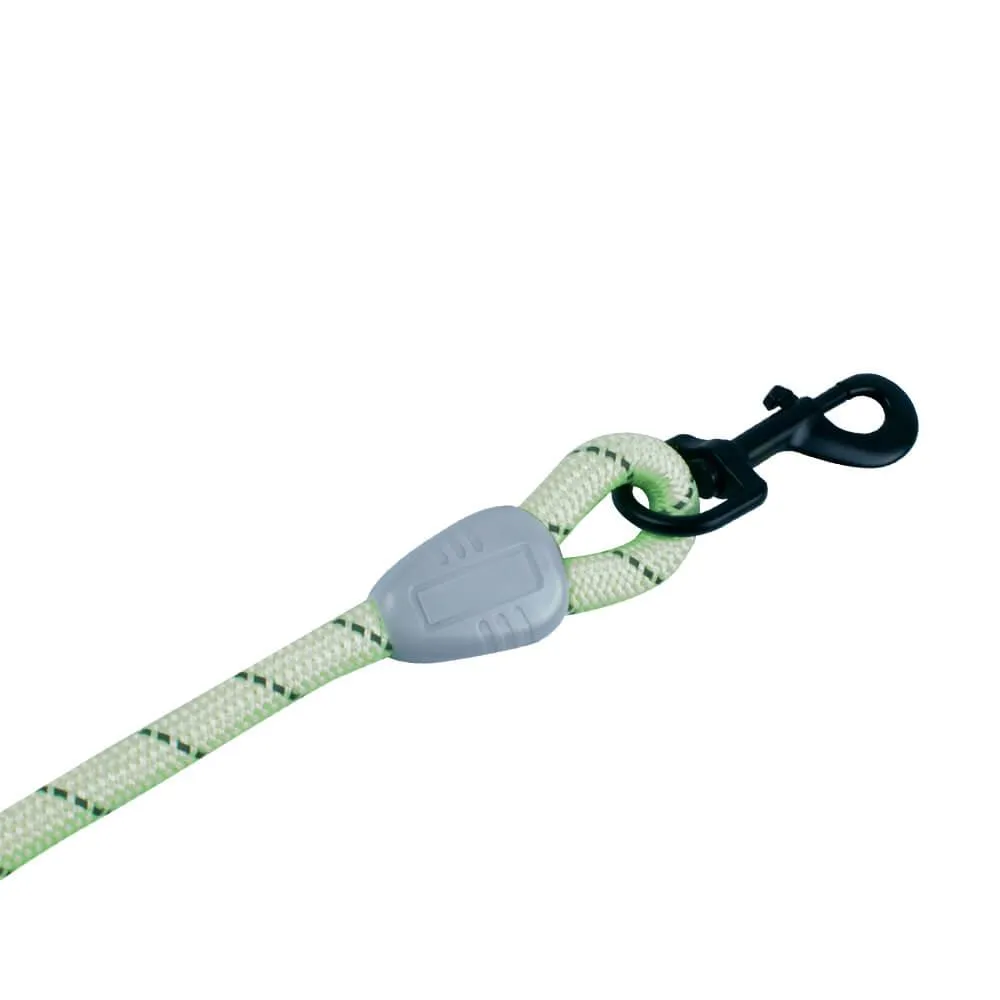 AllPetSolutions Reflective Rope Dog Lead, Green, 140cm