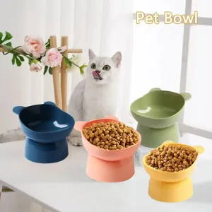Anti-upset Home Cat Feeder Protects Cervical Vertebrae's Elevated Bowl High Feeding Bowl Pet Bowl