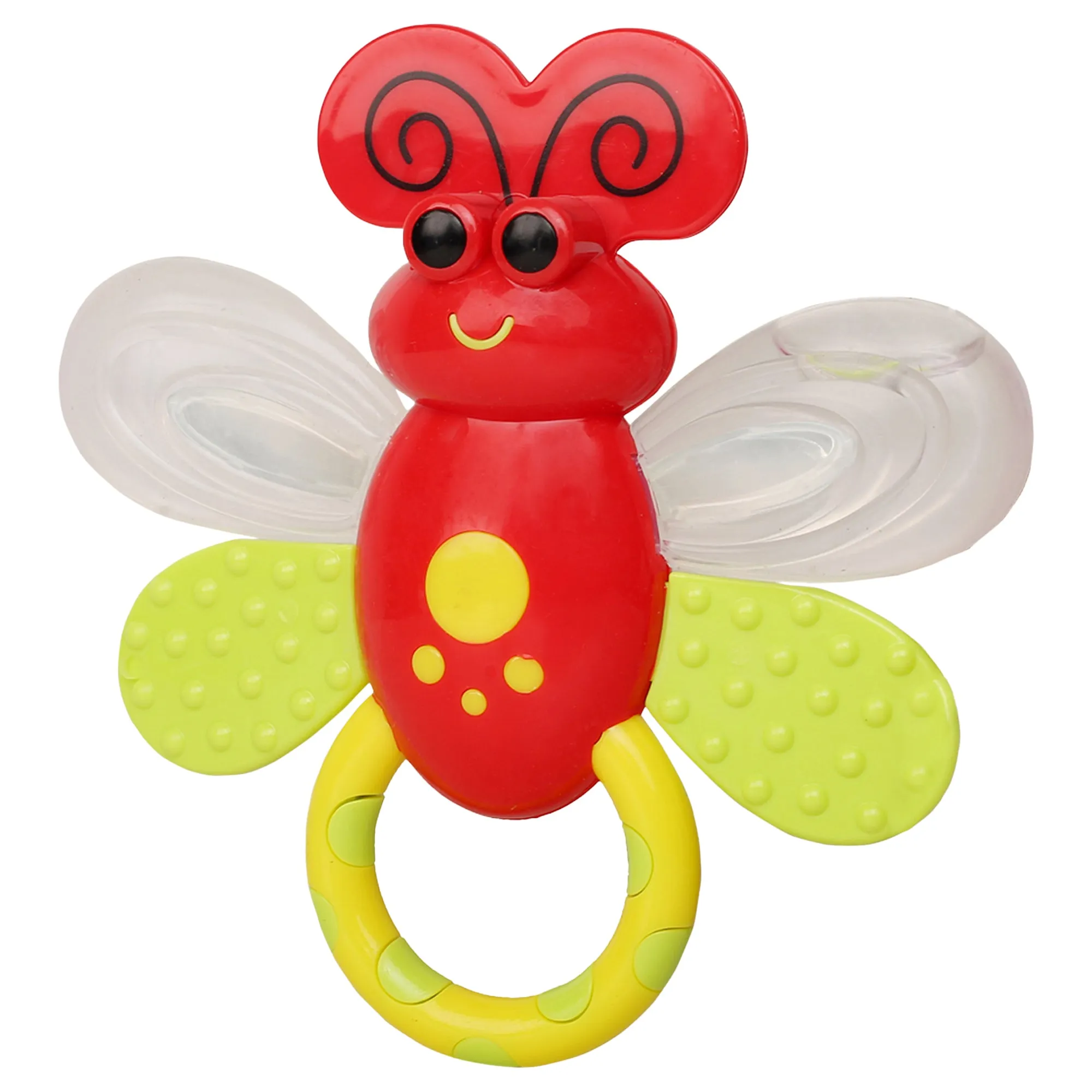Baby Moo Butterfly Red Rattle Toy