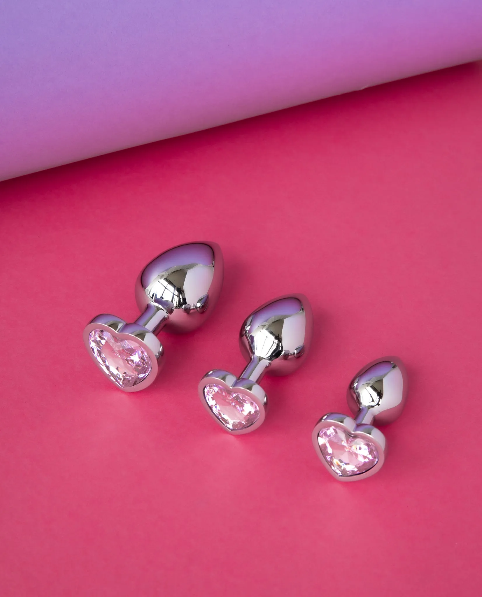 Bejewelled Heart Metal Butt Plug