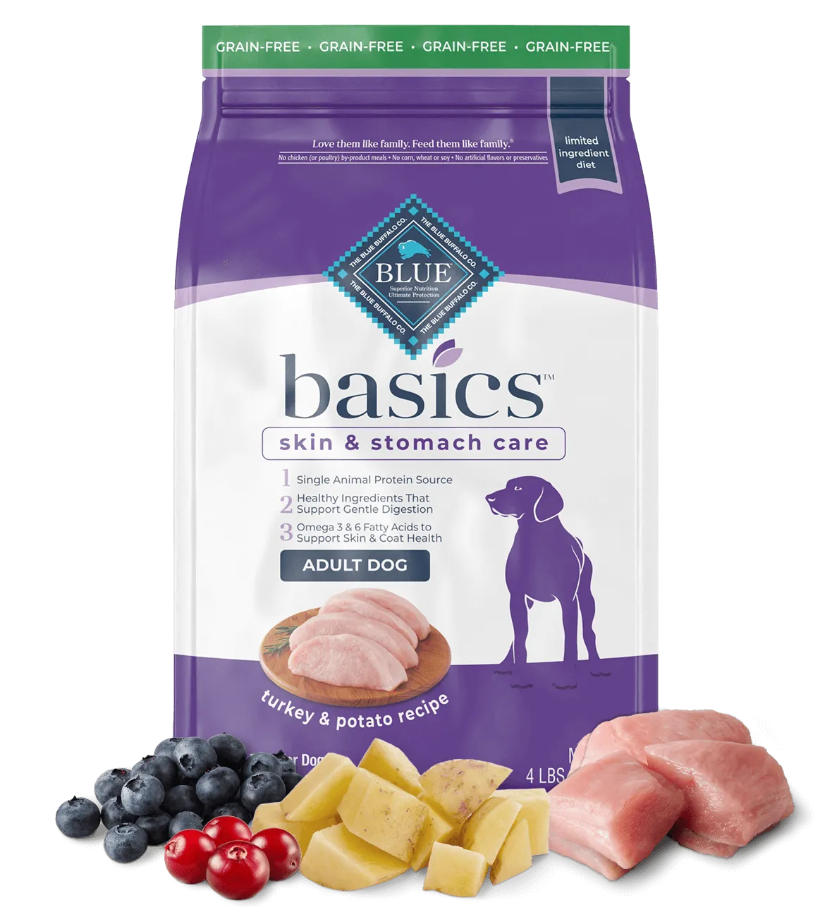 Blue Buffalo Basics Grain Free Turkey Dry Dog Food