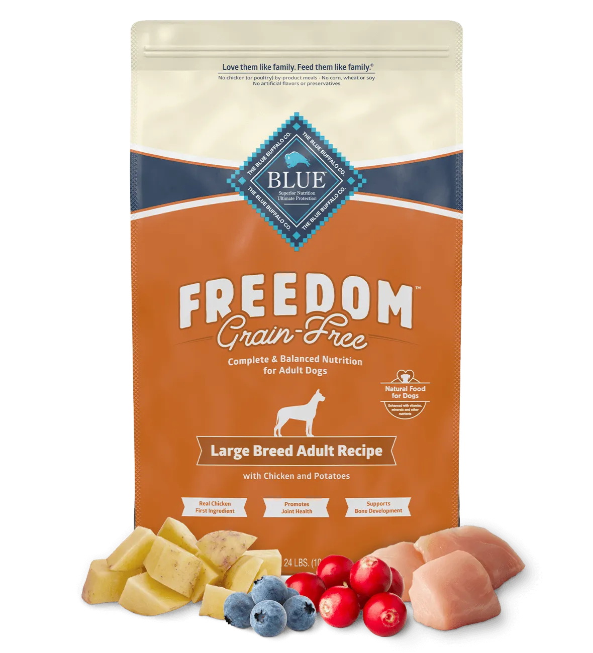 Blue Buffalo Freedom Grain Free Large Breed Chicken Dry Dog Food