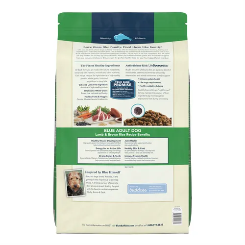 Blue Buffalo Life Protection Formula Natural Adult Dry Dog Food, Lamb and Brown Rice