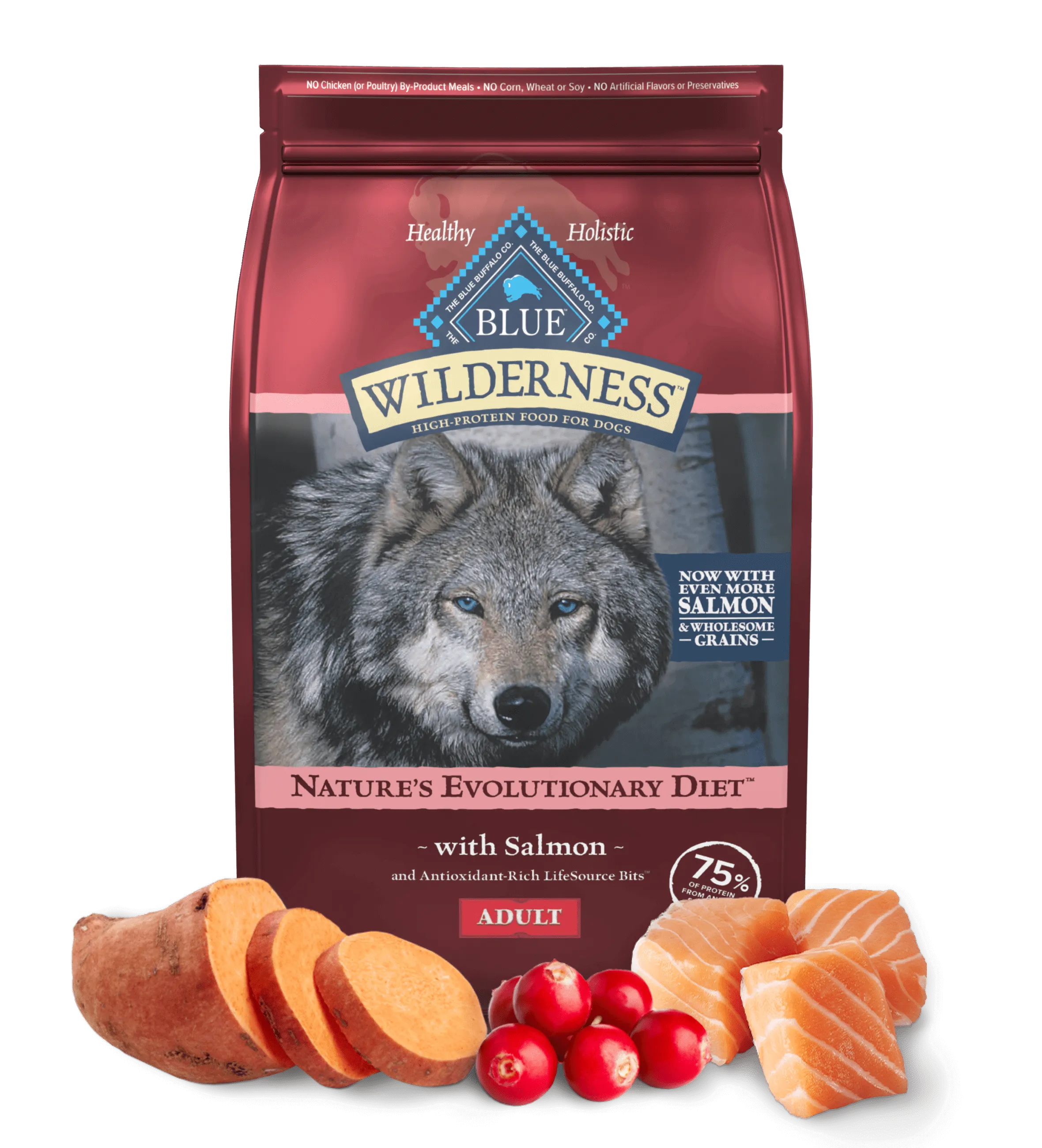 Blue Buffalo Wilderness Grain Free Salmon Recipe Adult Dry Dog Food
