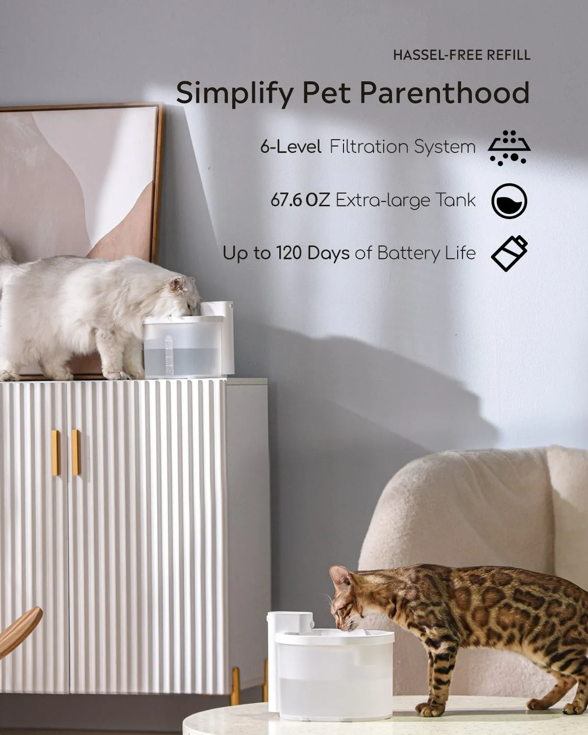[BOGO] Wireless Cat Water Fountain & Free Cat Bowl