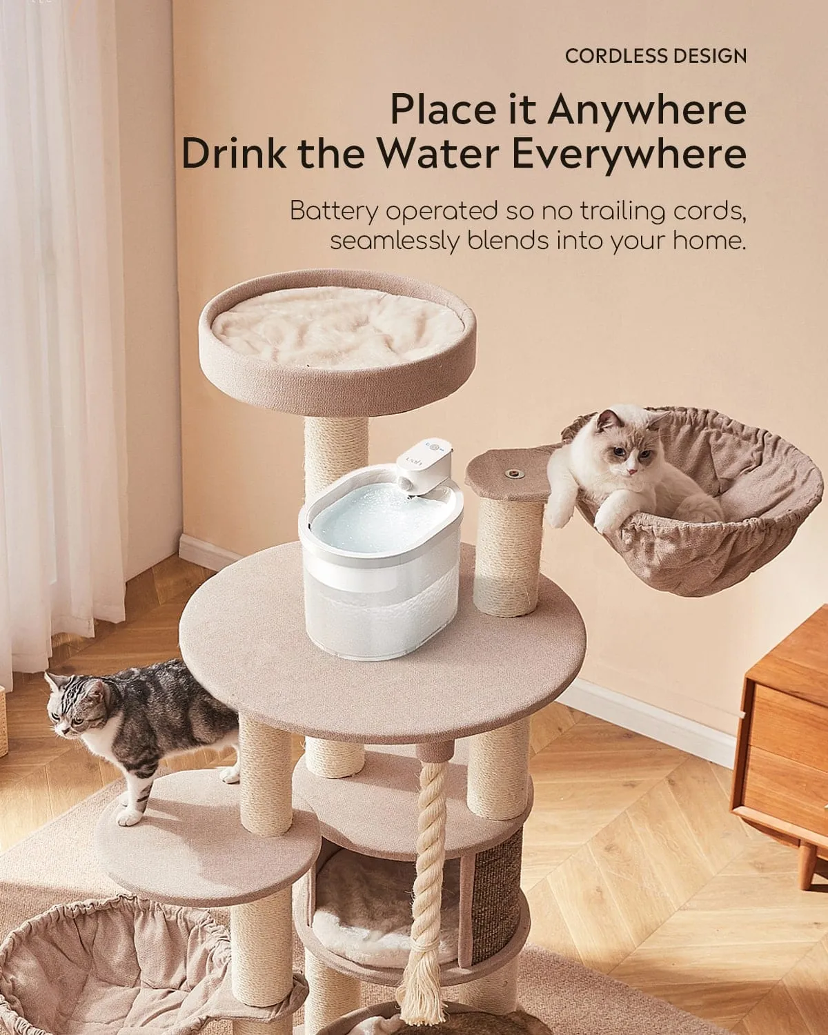[BOGO] Wireless Cat Water Fountain & Free Cat Bowl