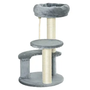 Cat Scratching Post and Playhouse, 65cm - Grey