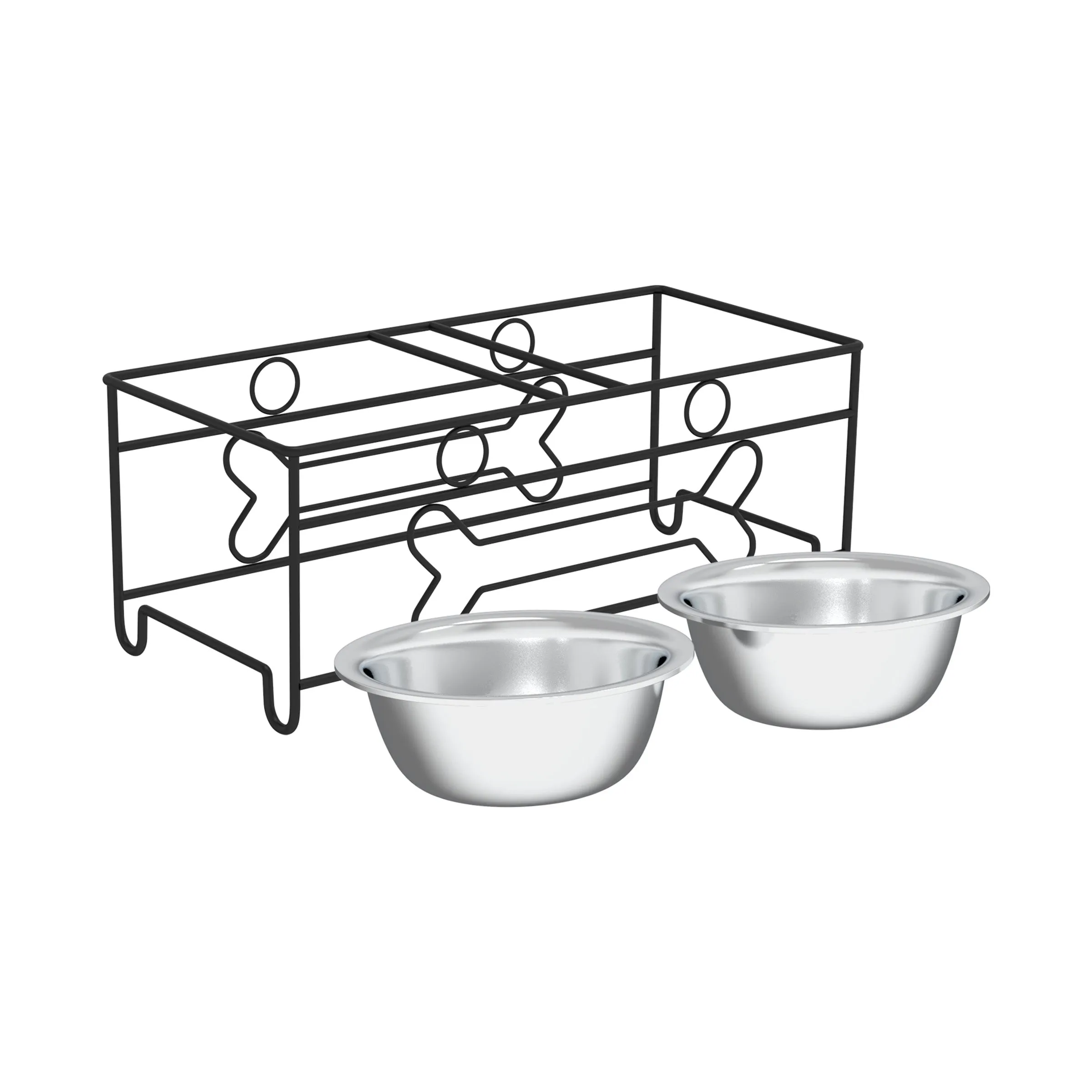 Elevated Dog Feeder with Two Bowls