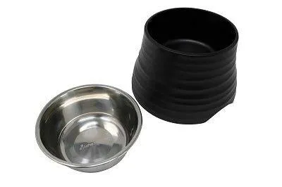 Elevated Ripple Dog Bowl - Black