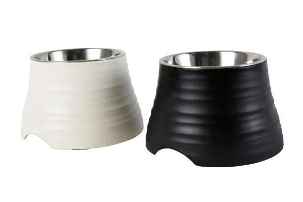 Elevated Ripple Dog Bowl - Black