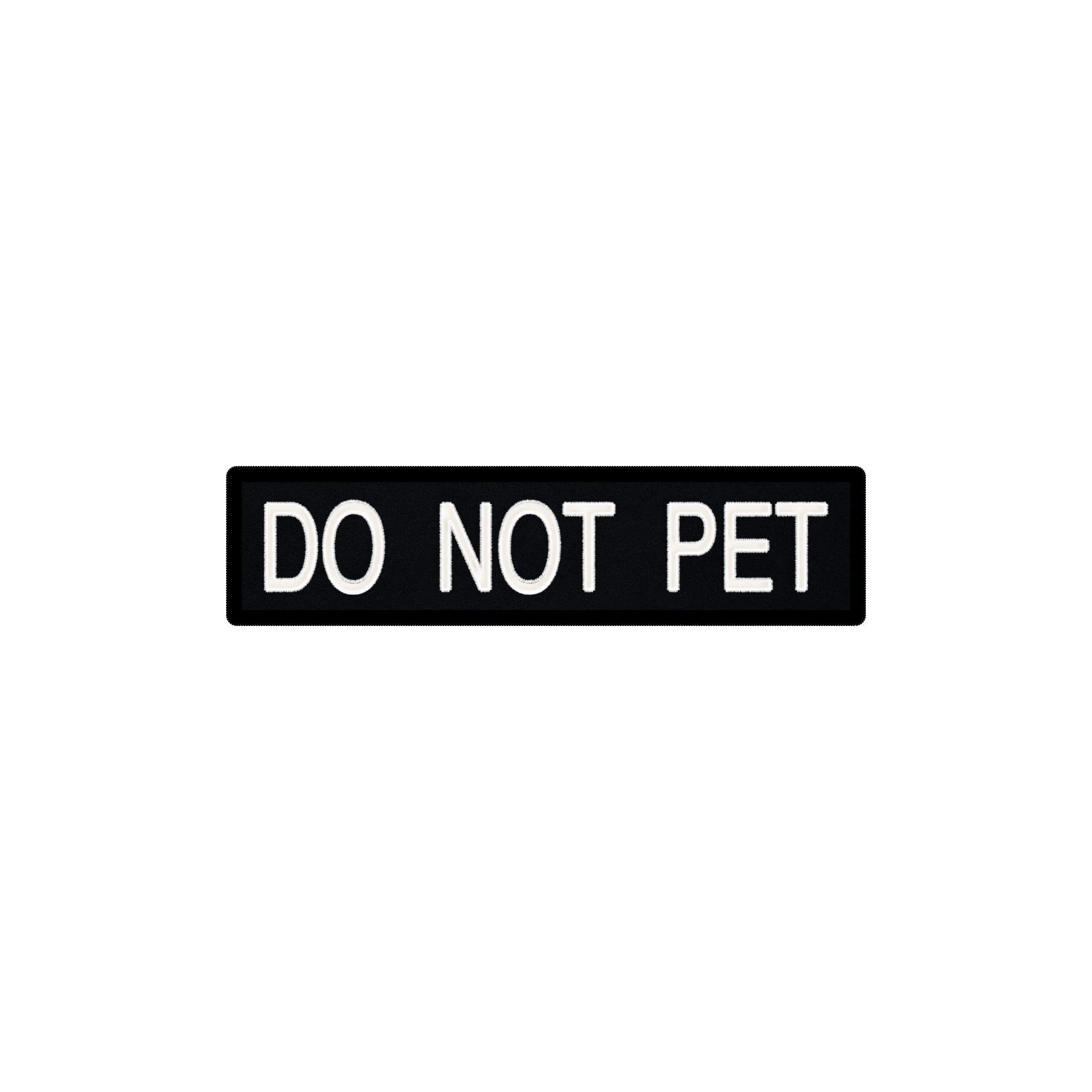 Embroidered Non-Reflective ID Patch Black - 1.5" x 6"