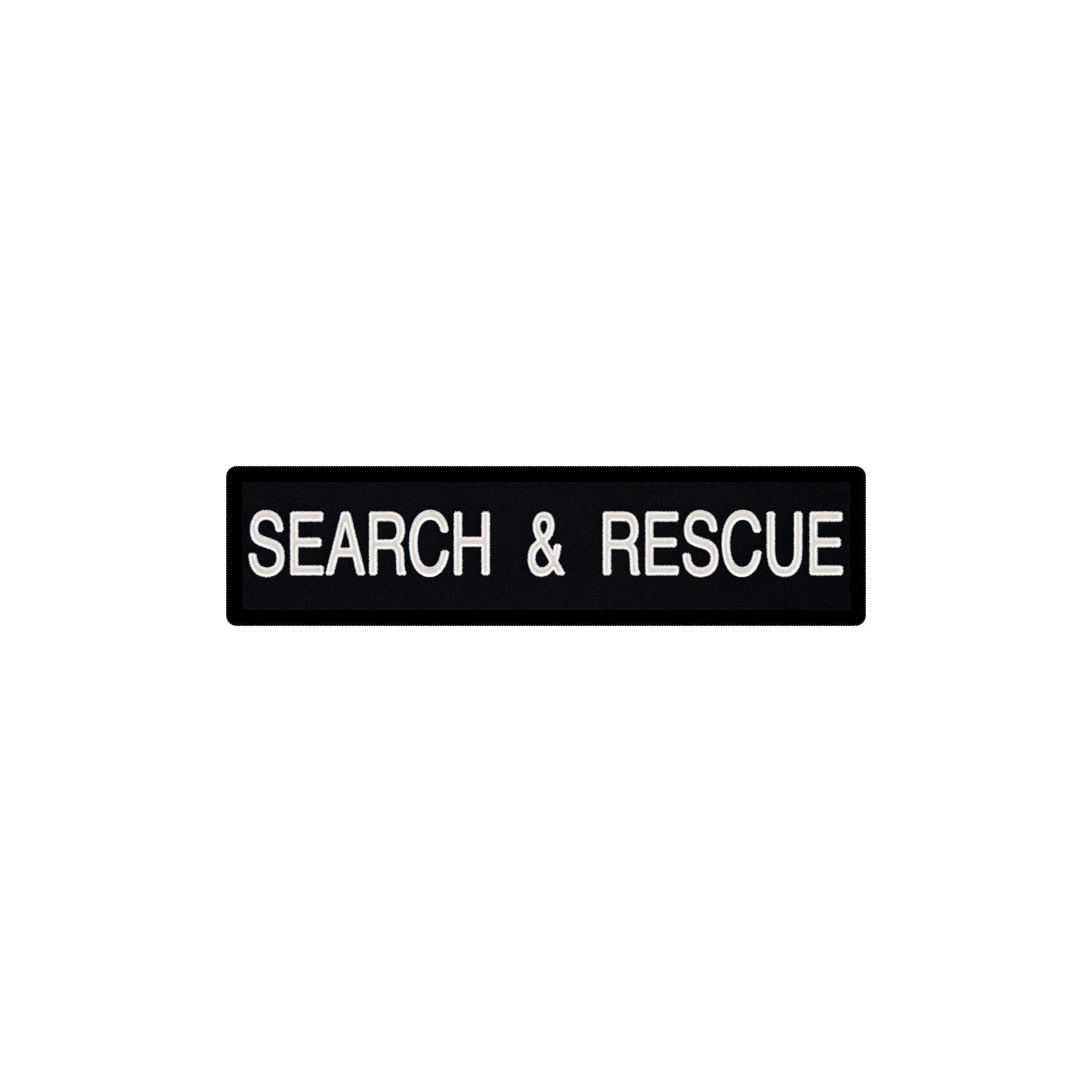 Embroidered Non-Reflective ID Patch Black - 1.5" x 6"
