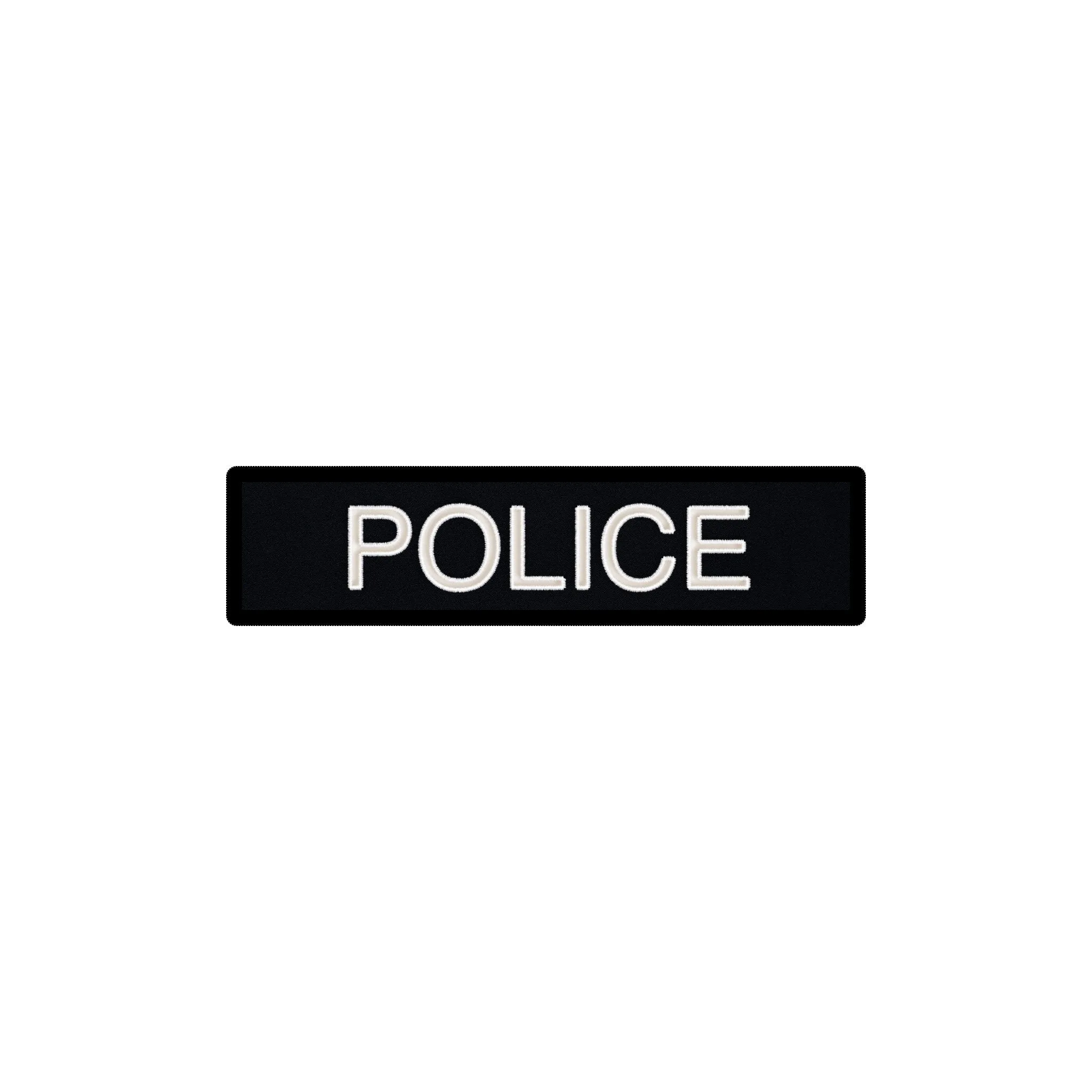 Embroidered Non-Reflective ID Patch Black - 1.5" x 6"