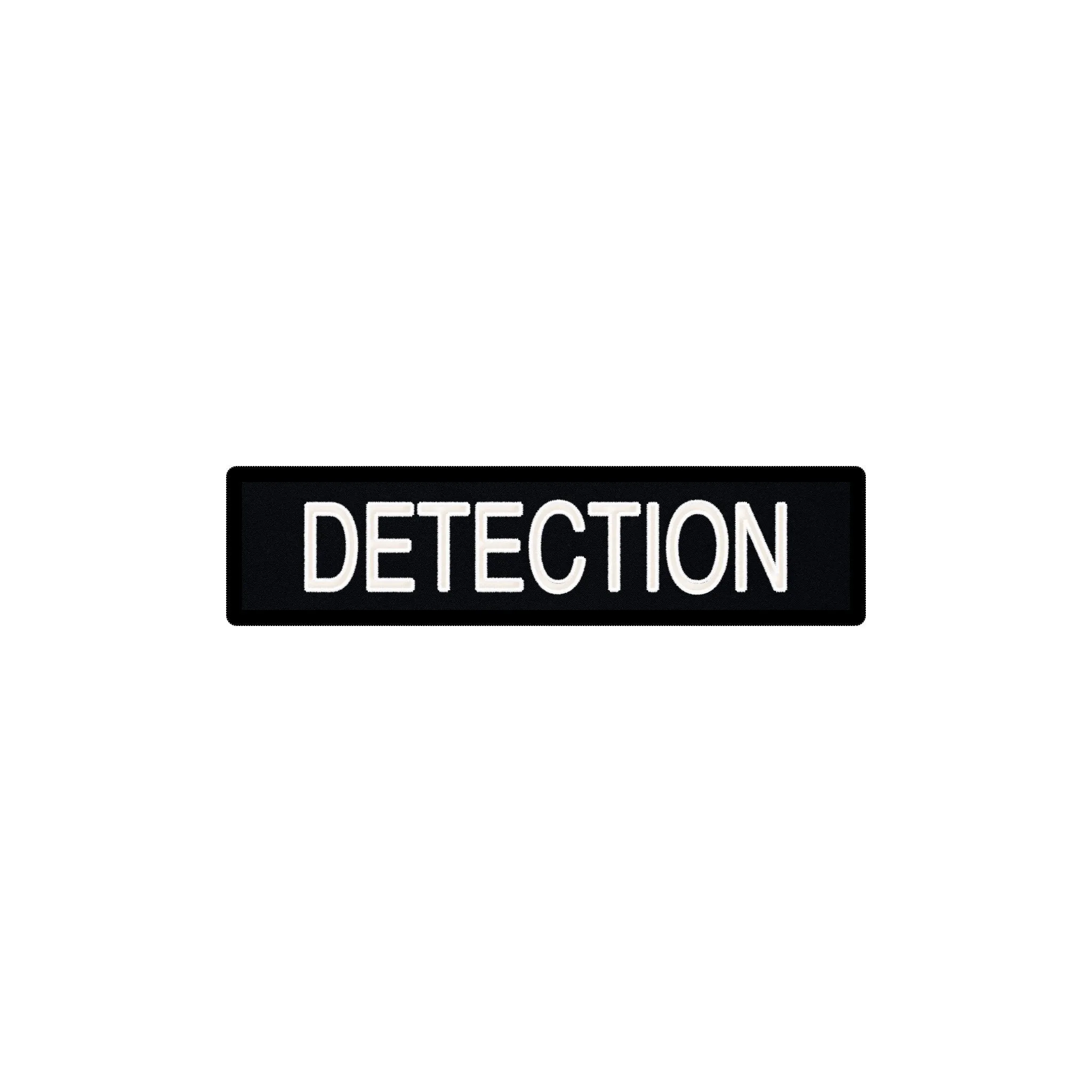 Embroidered Non-Reflective ID Patch Black - 1.5" x 6"