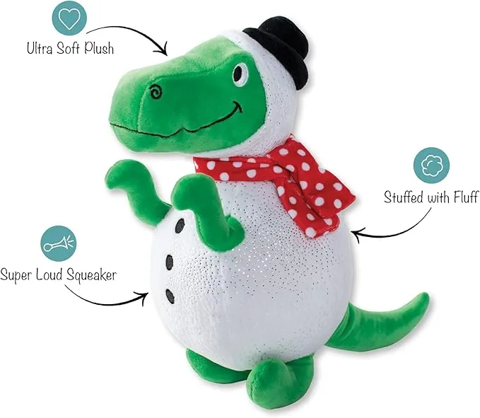 Fringe Dog Toy Holiday Tyranno-Snow-Rus Rex