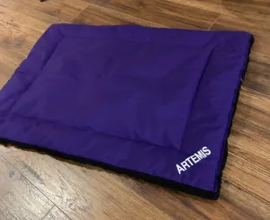 Heavy Duty Custom Embroidered USA Made Dog Bed - Crate Mat- Travel Bed
