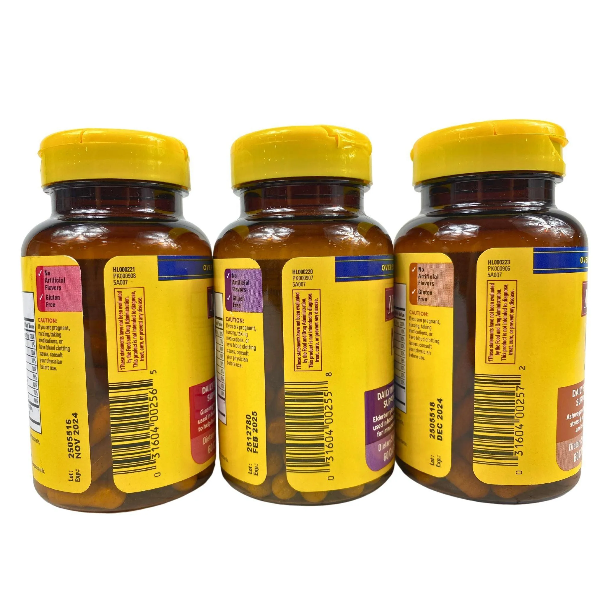 Multi   Assorted Mix of Ashwagandha,Elderberry & Ginseng (60 Pcs Lot)