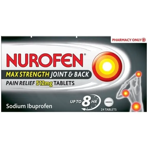 Nurofen Max Strength Joint/Back Pain Tablets 512mg x 24