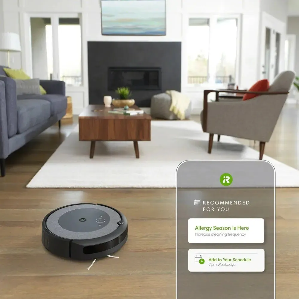 Open Box - iRobot Roomba i3  Wi-Fi Connected Self-Emptying Robot Vacuum Black