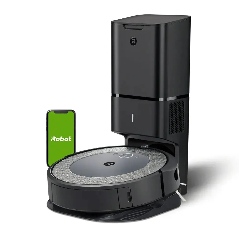 Open Box - iRobot Roomba i3  Wi-Fi Connected Self-Emptying Robot Vacuum Black