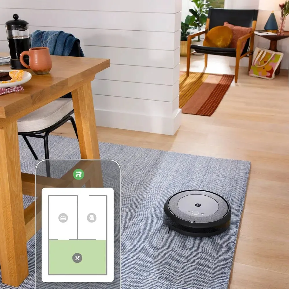 Open Box - iRobot Roomba i3  Wi-Fi Connected Self-Emptying Robot Vacuum Black