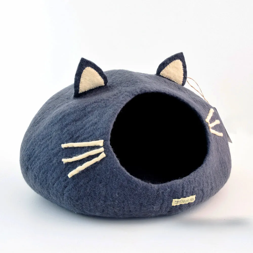 Organic Felt Wool Cat Caves (multiple colours)