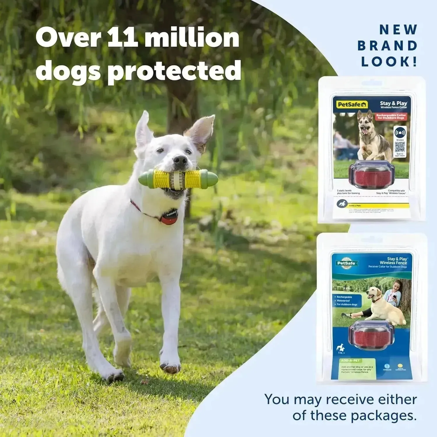 PetSafe Stay & Play Wireless Dog Collar, Rechargeable, Waterproof