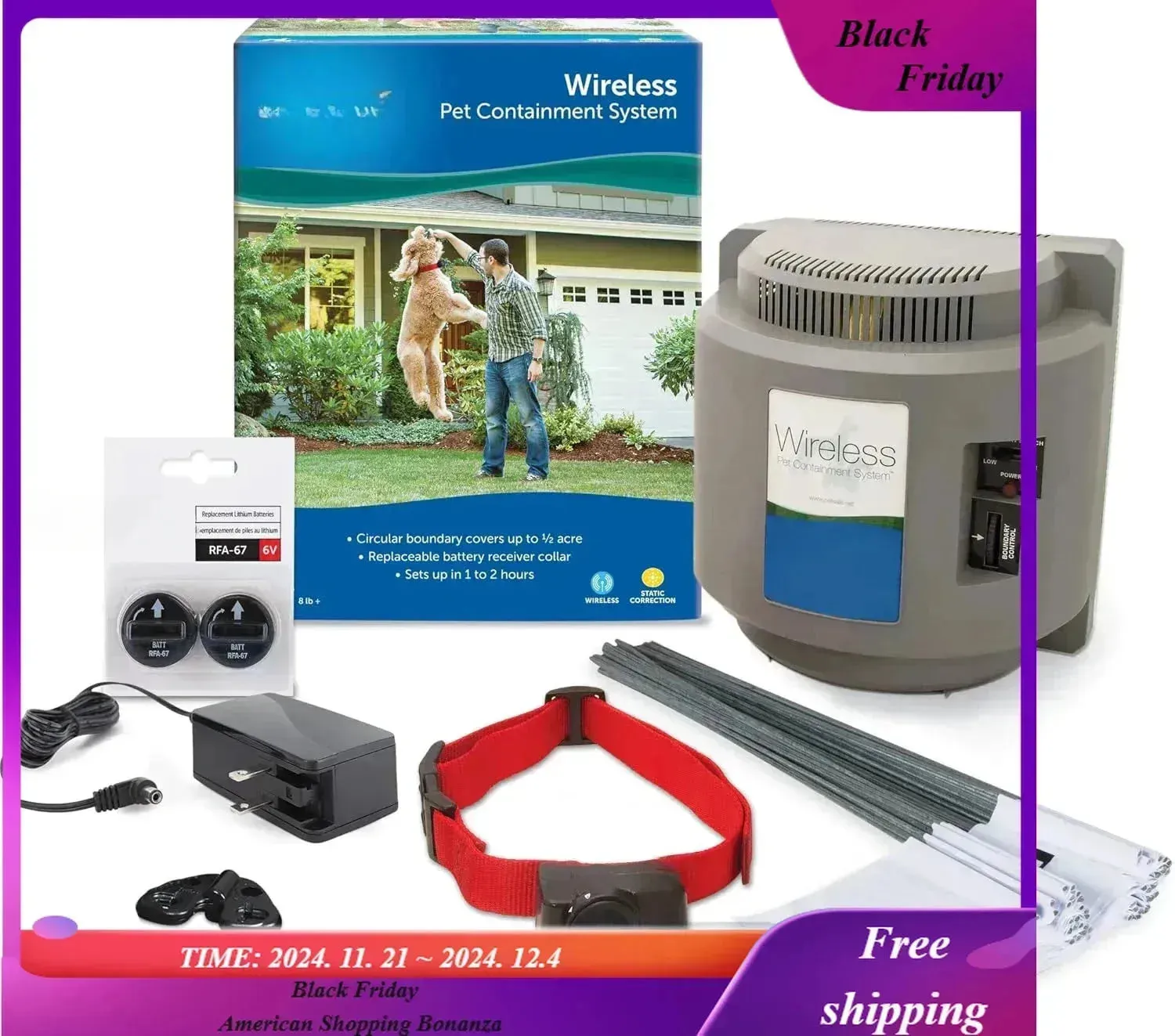 PetSafe Wireless Fence with Extra Battery Pack