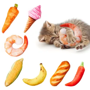 Potaroma Cat Toys Days of The Week Food Style Catnip Toys 7Pcs