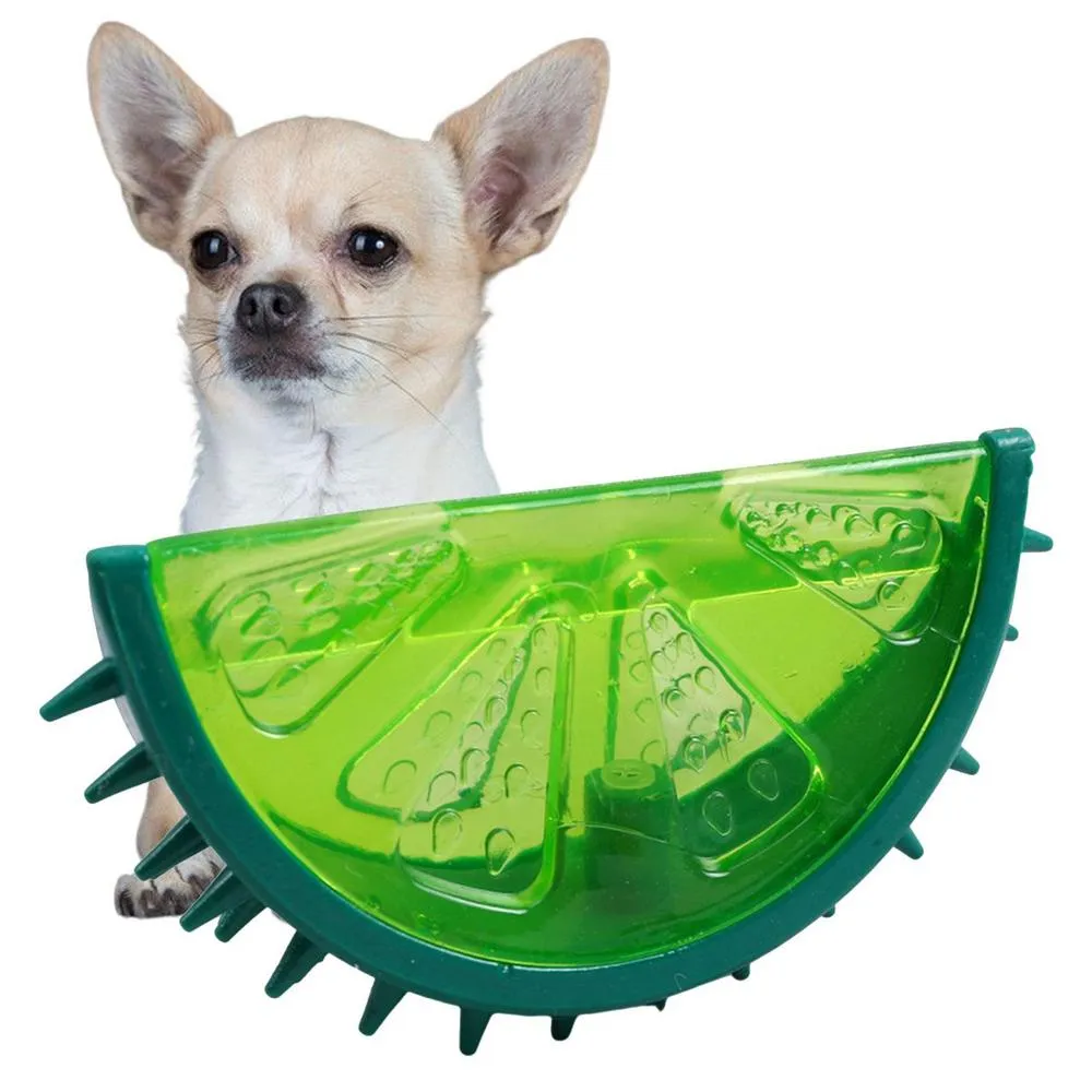 Puppy Chewing Toy Durable Teether Cooling Chew Toys With Fruit Shape Design Tough Freezable