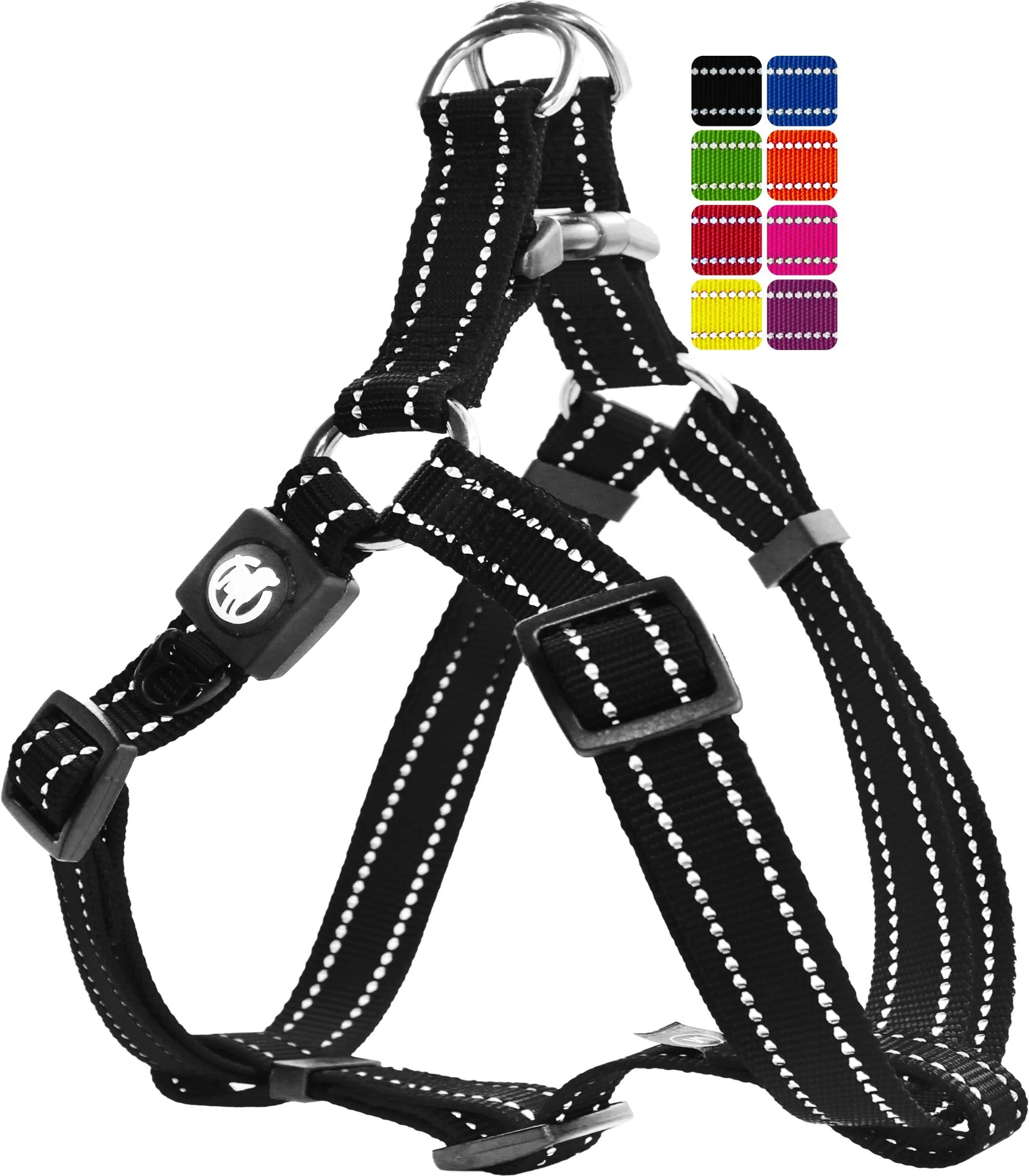 Reflective Nylon Step-In Dog Harness - Adjustable Chest Harness Dogs - Xs