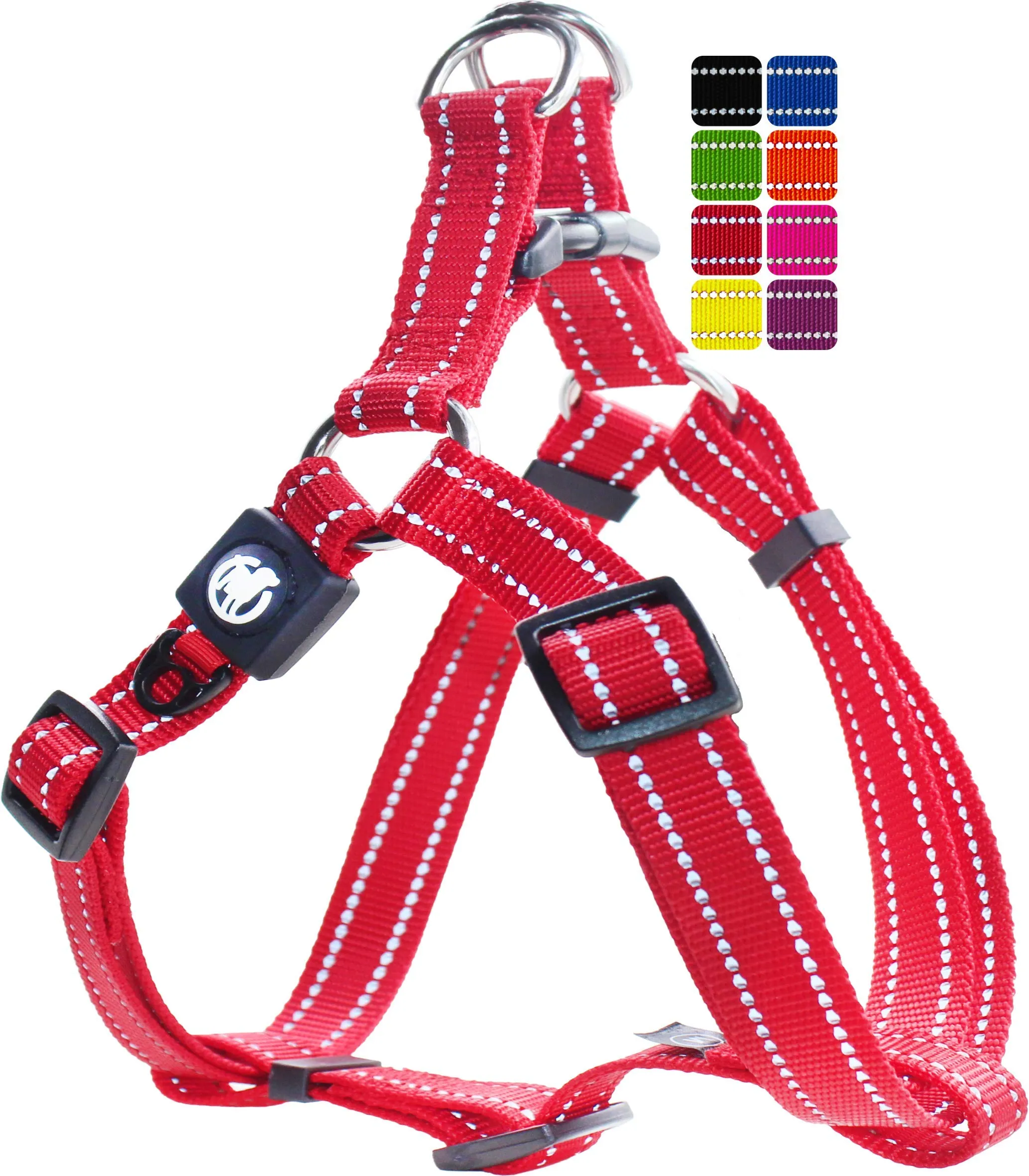 Reflective Nylon Step-In Dog Harness - Adjustable Chest Harness Dogs - Xs