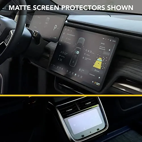 Screen Protectors for Rivian R1T / R1S (PET based, Easy Install, No Bubbles) (All 3 (Navigation   Dash   Back), Matte)
