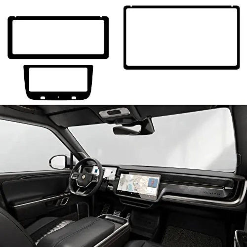 Screen Protectors for Rivian R1T / R1S (PET based, Easy Install, No Bubbles) (All 3 (Navigation   Dash   Back), Matte)