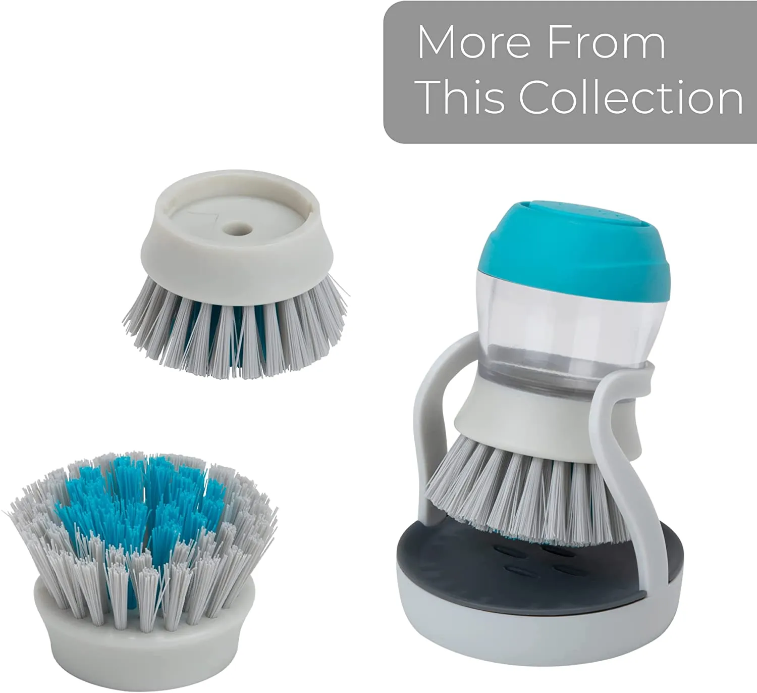 Soap Dispensing Palm Brush and Stand