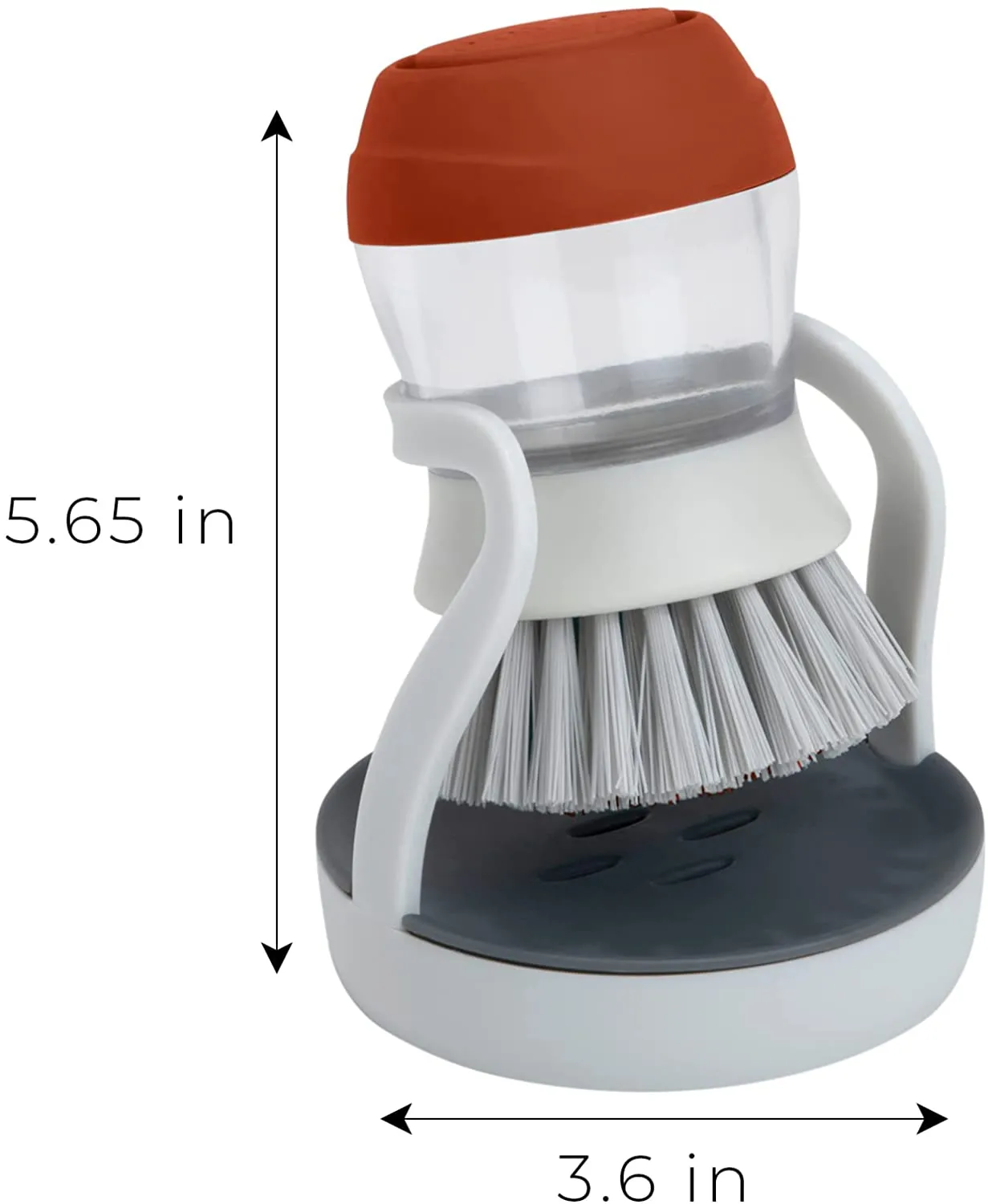Soap Dispensing Palm Brush and Stand