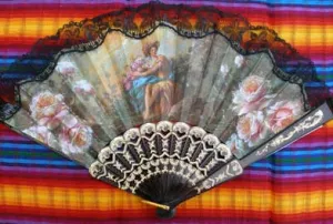 Spanish Fan with Victorian Lady .. OM