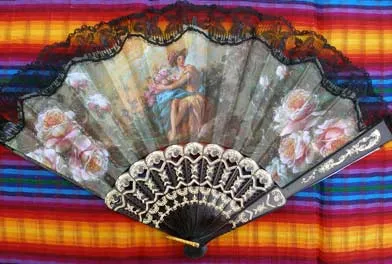 Spanish Fan with Victorian Lady .. OM