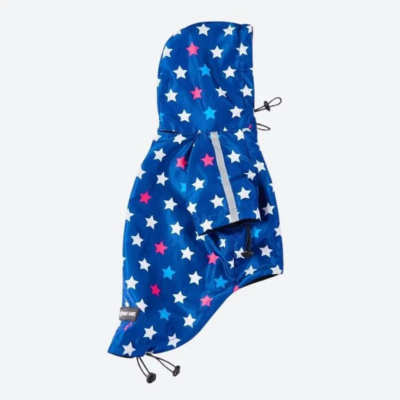 Star Print Reflective Dog Raincoat