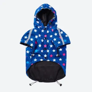 Star Print Reflective Dog Raincoat