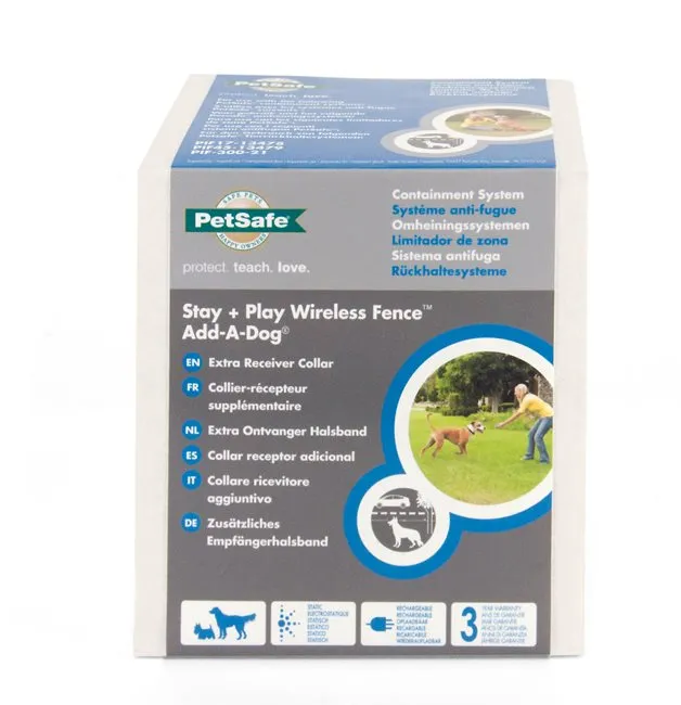 Stay Play Wireless Fence™ Add-A-Dog® Extra Receiver Collar