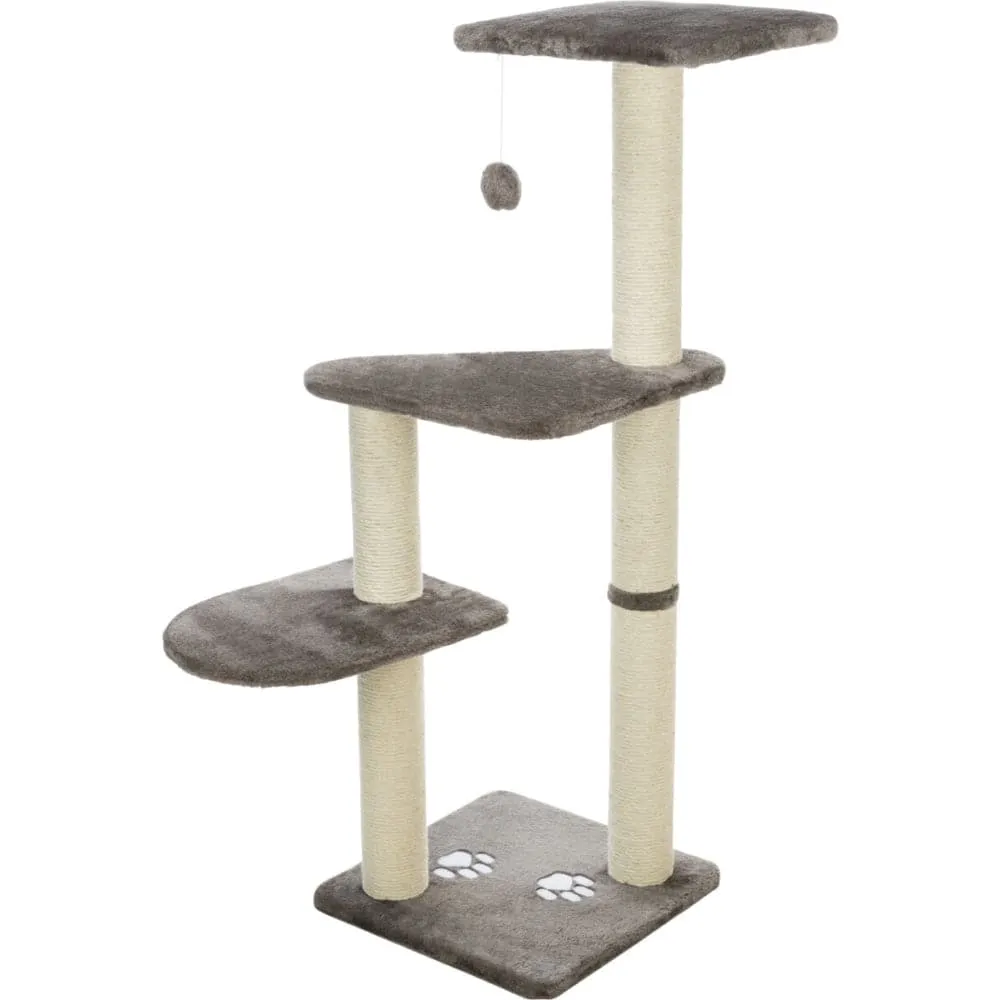 Trixie Altea Scratching Wave on Post with Paw Print for Cats (White/Grey)