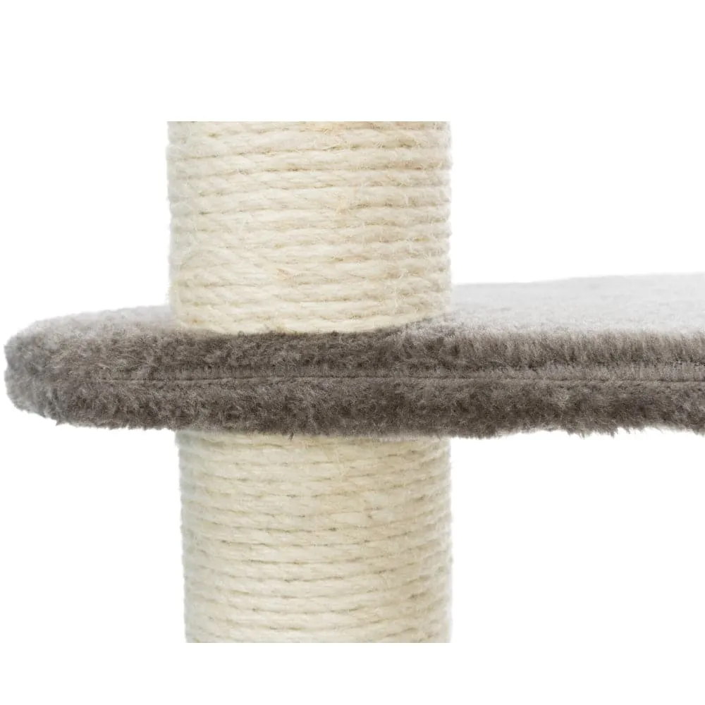 Trixie Altea Scratching Wave on Post with Paw Print for Cats (White/Grey)