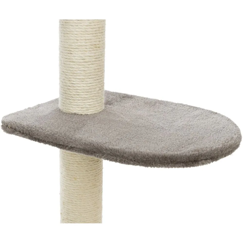 Trixie Altea Scratching Wave on Post with Paw Print for Cats (White/Grey)