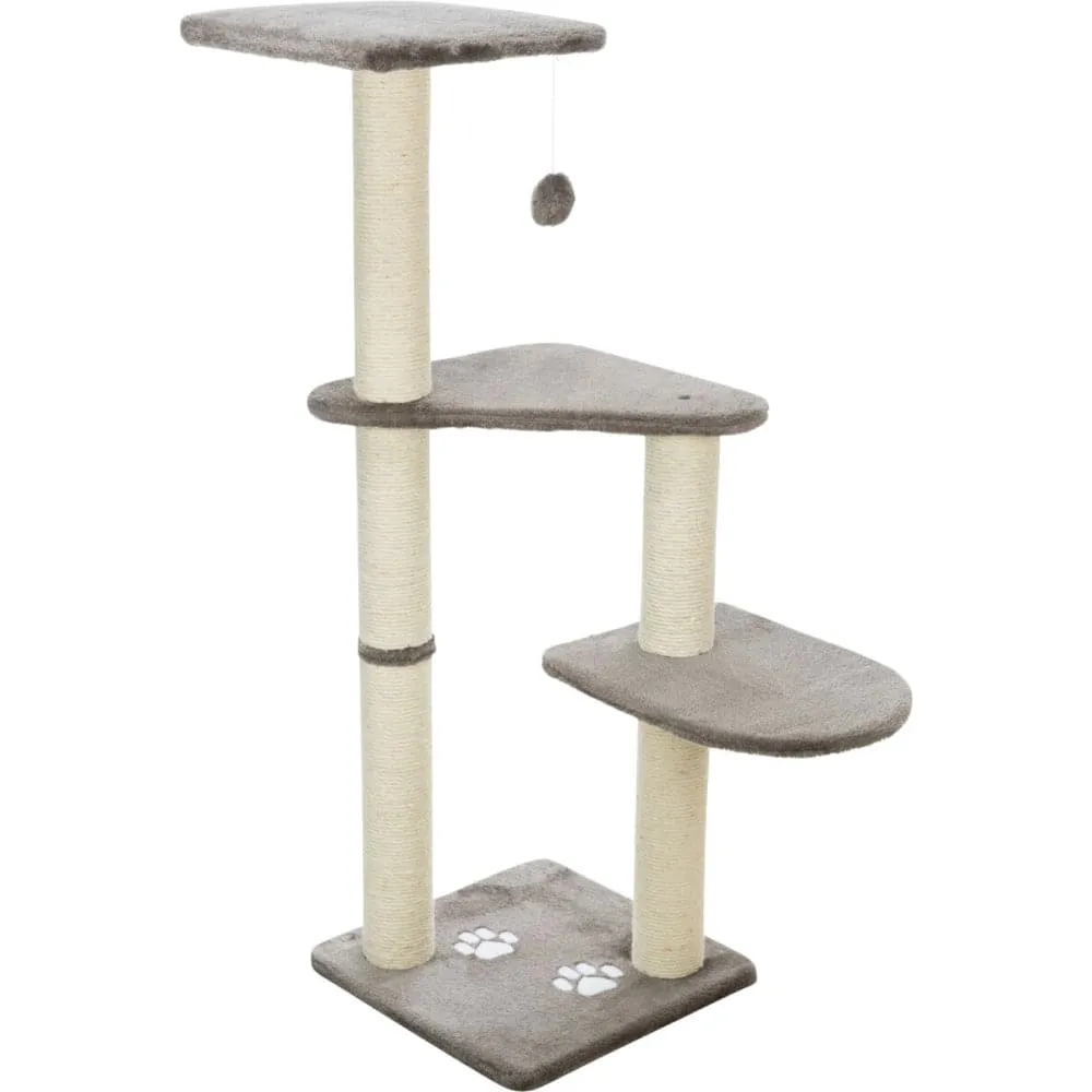 Trixie Altea Scratching Wave on Post with Paw Print for Cats (White/Grey)