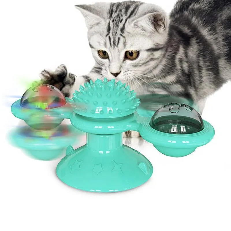 Turntable Teasing Cat Brush